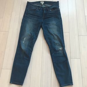 J Crew Toothpick Mid Rise Cropped Skinny Jeans, 28